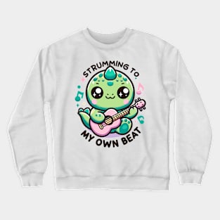 "Strumming to My Own Beat" T-Rex Guitarist Crewneck Sweatshirt